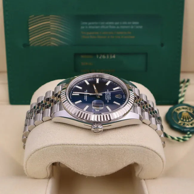 Rolex Datejust Blue Stick Dial Oyster