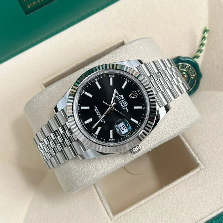 Rolex Datejust Noir Stick Dial Oyster