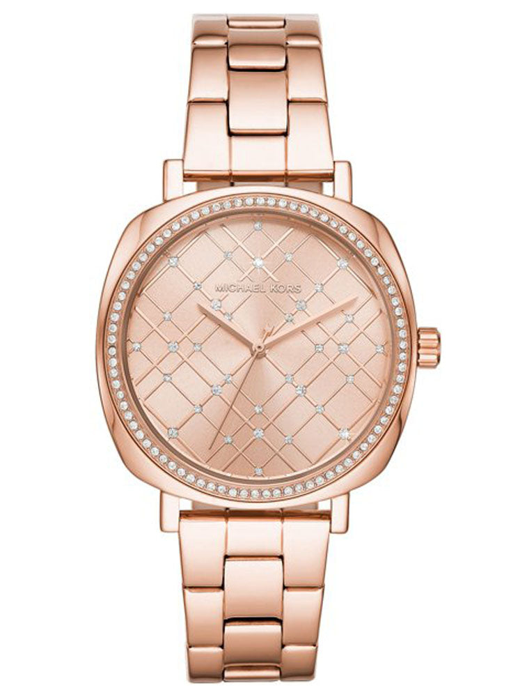 MONTRE Michael Kors Nia Quartz Rose Gold Crystal Dial Ladies Watch MK3990