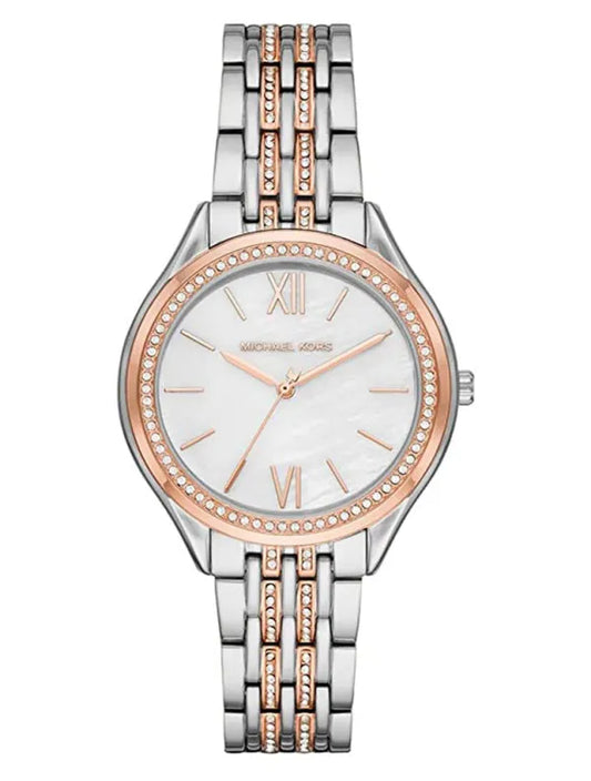 Michael Kors MK7077 Women’s Mindy Three-Hand Two-Tone Stainless Steel