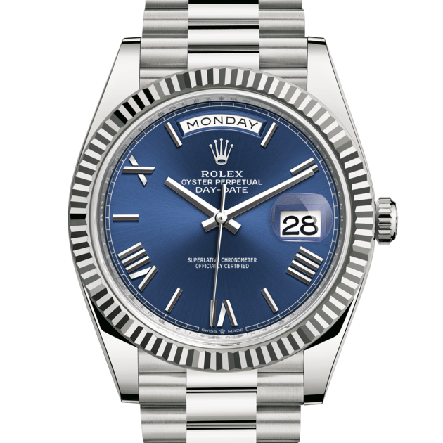 Rolex Day-Date Bleu Chiffres romains