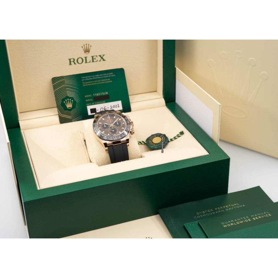 Rolex Daytona  Rose Gold with chocolate Dial Black Ceramic Bezel Oyste