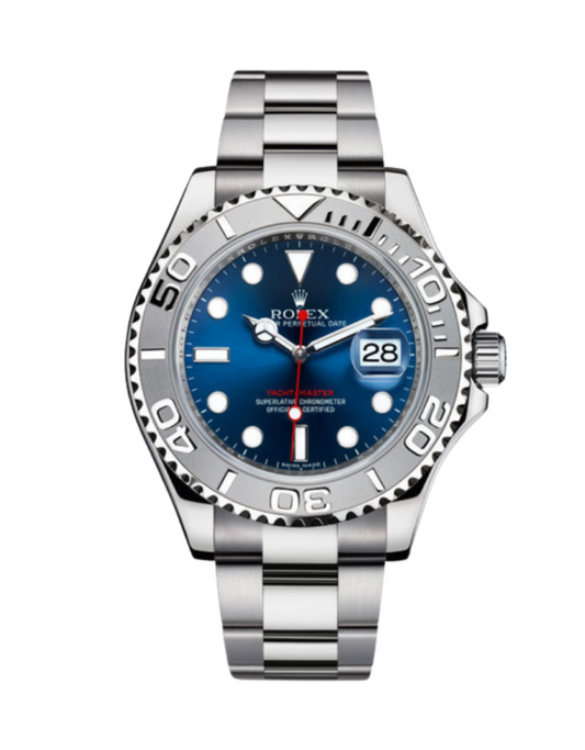 Rolex Yacht-Master Stainless Steel & Platinum Blue Cadran