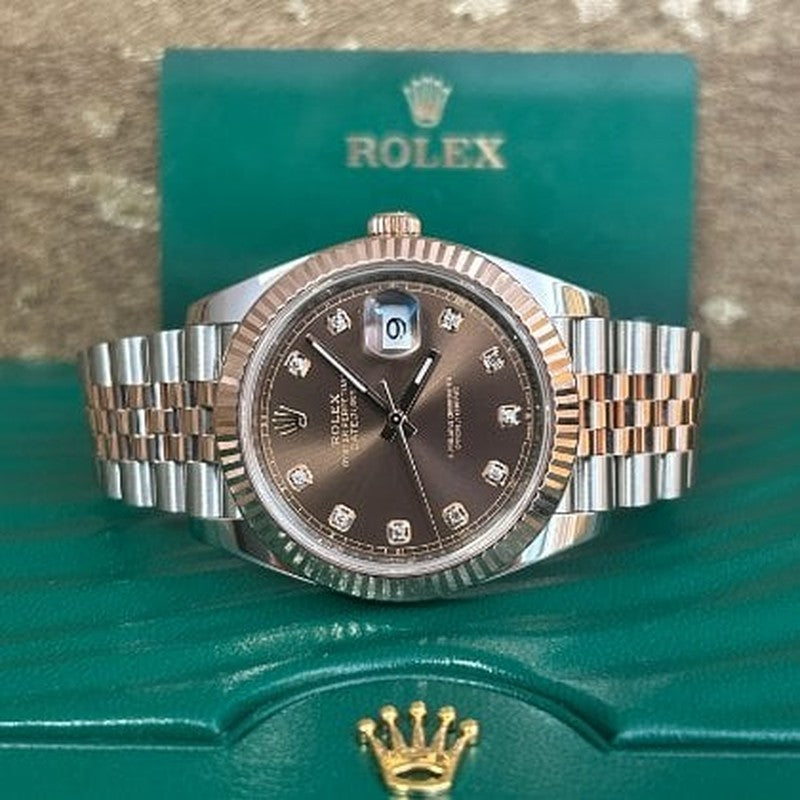 Pack Rolex Datejust Diamond Brown Diamond Jubilee