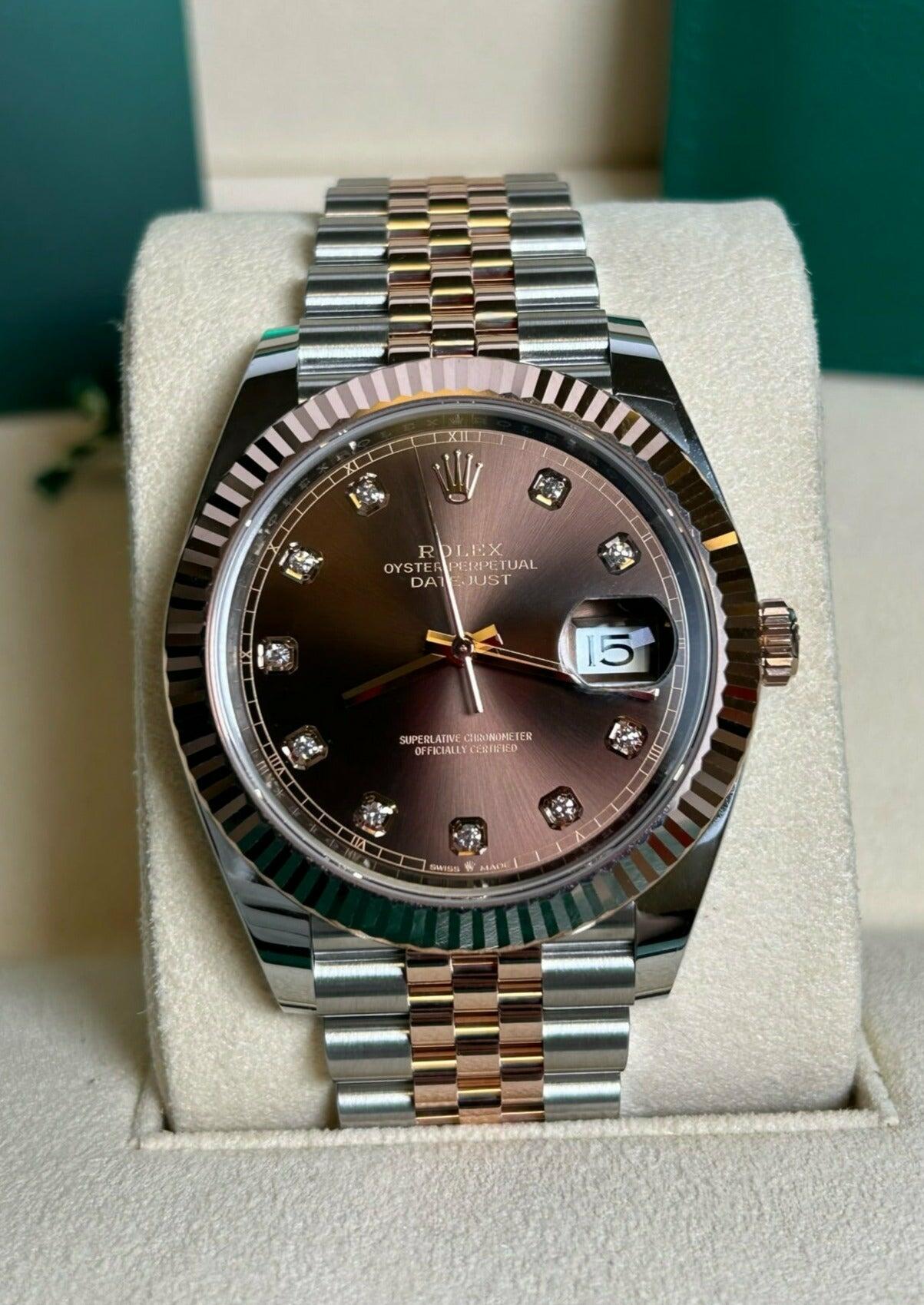 Pack Rolex Datejust Diamond Brown Diamond Jubilee